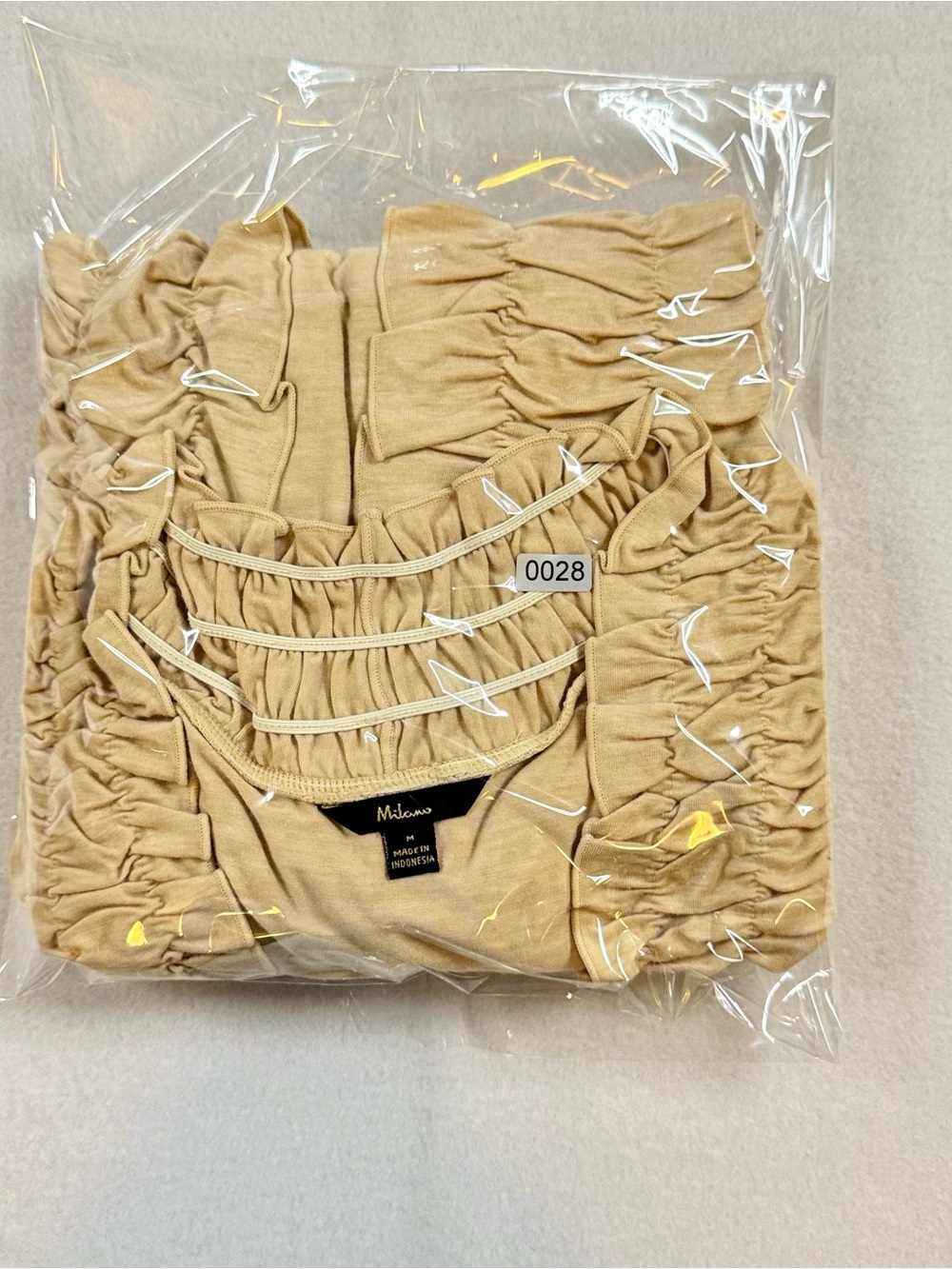 Milano Cream Ruffle-Front Sweater Cardigan - Picture 6 of 6